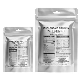 Wholesome Protein 100% Whey, Isolate Protein Blend Powder, Peppermint Flavor (18 - 54 Servings) Dietary Supplement Muscle Fitness - Size: 3 LBS