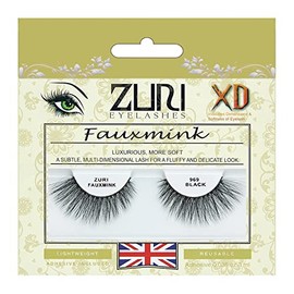 ZURI Fauxmink False Eyelashes | XD/8D X-Dimensional Natural False Lashes | False Eyelashes Natural Look | Thick Eyelashes With Lash Applicator | Natural Eyelashes with Glue | Mink Eyelashes Style #969