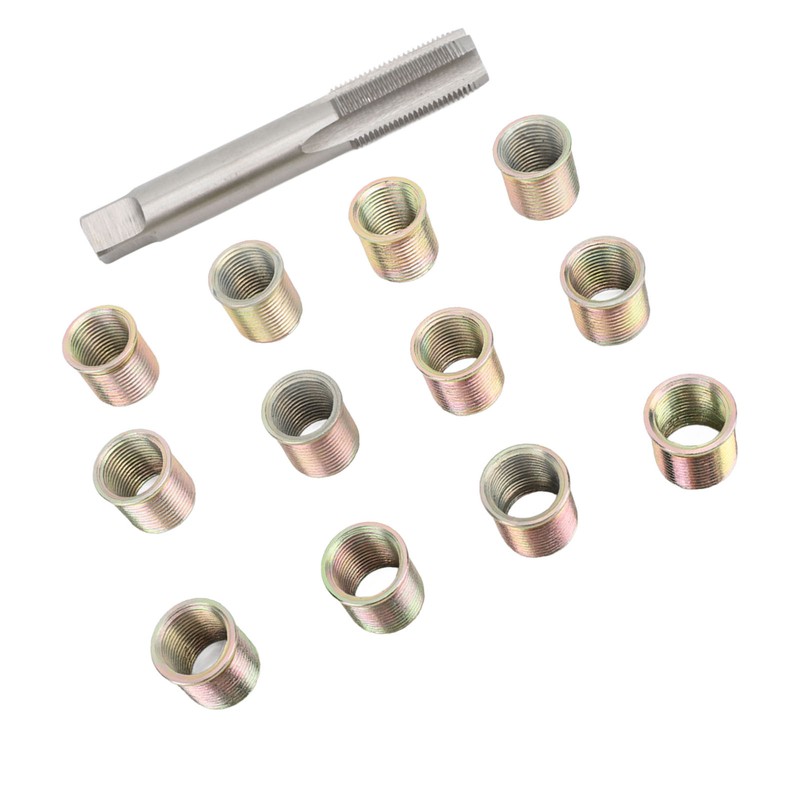Thread Repair Tools 12Pcs Stainless Steel Inserts with 1Pc Screw