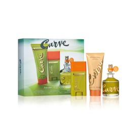 Curve for Men 3 Piece Fragrance Gift Set, Deodorant, Aftershave Balm & Cologne, Spicy Woody Magnetic Scent for Day or Night, 2.5 fl oz