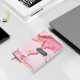 ARRLSDB Lock Diary for Girls, Diary with Lock A5 Lockable Journal 240 Pages 100 GSM Secrets Journals with Combination Passwords (Pink)