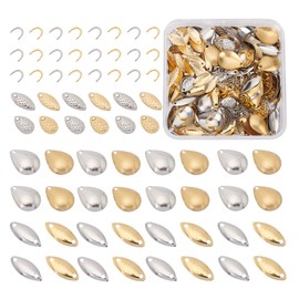 SUPERFINDINGS 380 Pieces Fishing Lures Copper Kit Golden Platinum Fishing Spinner Blade and U Shaped Brass Links for Hard Lures Worm Spinner Baits