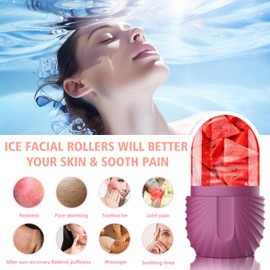 Ice Roller, Geepen Facial Ice Roller, Eye Ice Massage, Facial Treatment, Beauty Skin Care, Ice Compress, Shrinks Pores, Anti-Ageing Wrinkles, Tightens Dark Rings, Reduce Muscle Soreness