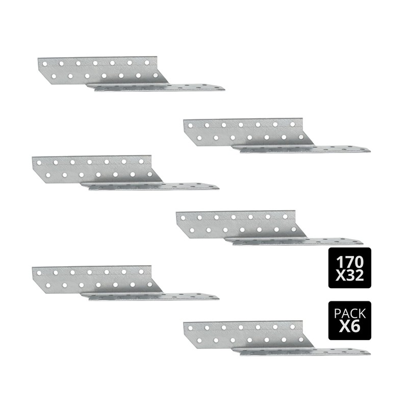 DOJA Barcelona Rafter Purlin Anchor, 170 x 32 mm, Right,