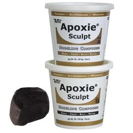 Aves Apoxie Sculpt - 2 Part Modeling Compound (A & B) - 4 lbs, Apoxie Sculpt for Sculpting, Modeling, Filling, Repairing, Easy to Use Self Hardening Modeling Compound – Black