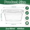 400 Pack 2 Oz Disposable Plastic Portion Cups with Lids,