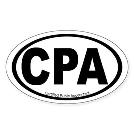 CafePress Certified Public Accountant (CPA) Oval Sticker Oval Car Bumper Sticker