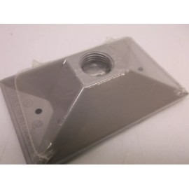 BELL  5186-0 Weatherproof One Hole Lamp Cover Rectangular Cluster Gray .5 In. (D3)
