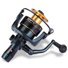 Sougayilang Carp Fishing Reel 13+1 Stainless Steel BB Bait Feeder Spinning Reel for Freshwater and Saltwater-6000