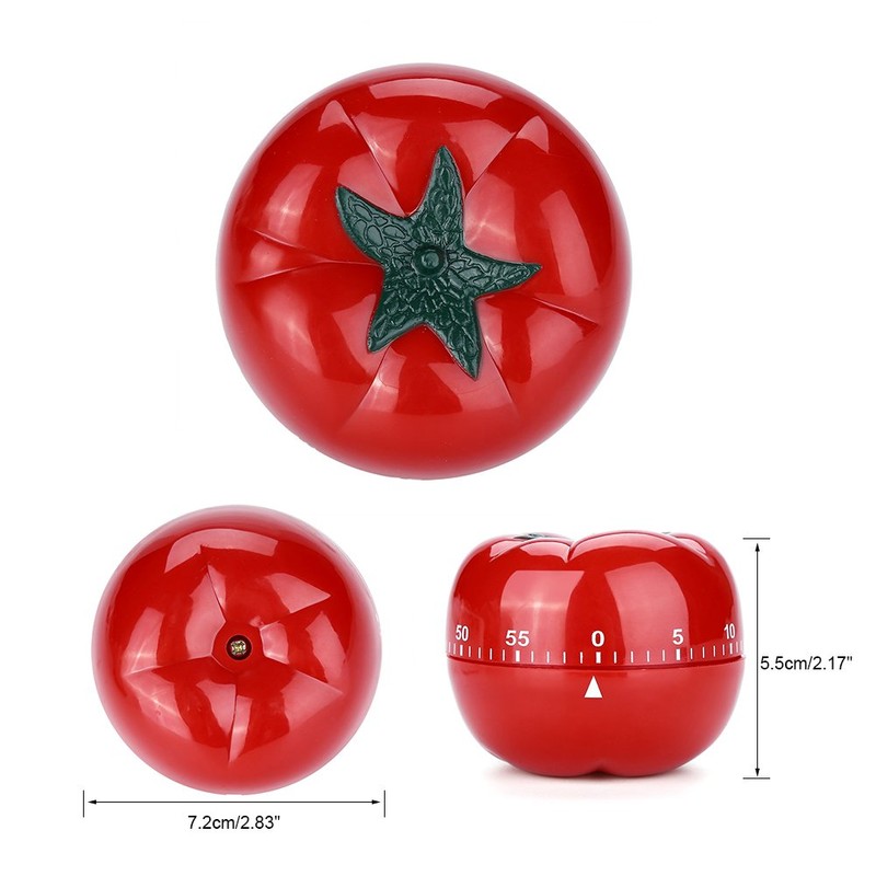 Kitchen Timer, Tomato Shaped Mechanical 60 Minutes, Countdown Timer Kitchen