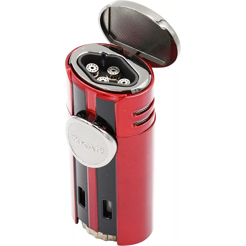 Xikar Hp4 Diamond Quad Jet Cigar Lighter - Red -