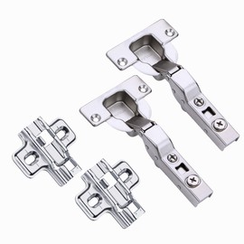 HAFELE 95 Degree Half Overlay Hydraulic Damper Hinge 40mm for Kitchen Cabinet Cupboard Wardrobe Heavy Thick Door Soft Close Hinges Cushioning Buffering Germany Brand Pack of 2