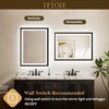 TETOTE 20x28 LED Mirror for Bathroom Black Metal Frame Frontlit