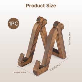 kclkda Plate Stand for Display, Plate Holder Tabletop Picture Stand to Display Photo, Decorative Plates Dish and Tabletop Art, Picture Frame Stands Wooden Plates Stands for Weddings Home Decoration