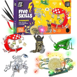 Geek Club Robot Building Kit for Kids and Adults - Cute Bots STEM Robotics Kit - Educational Robotic Kits - Circuit Board Kids Engineering Toys - DIY Build Your Own Robot Set for Boys, Girls