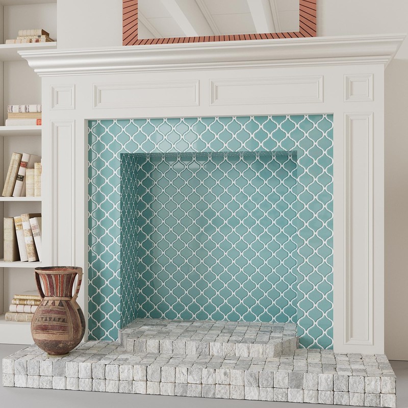 VEELIKE Light Teal Moroccan Peel and Stick Tile Backsplash 6