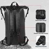 Waterproof Backpack Heavy Duty Roll-Top Closure Swim Bag with Front-Zipper