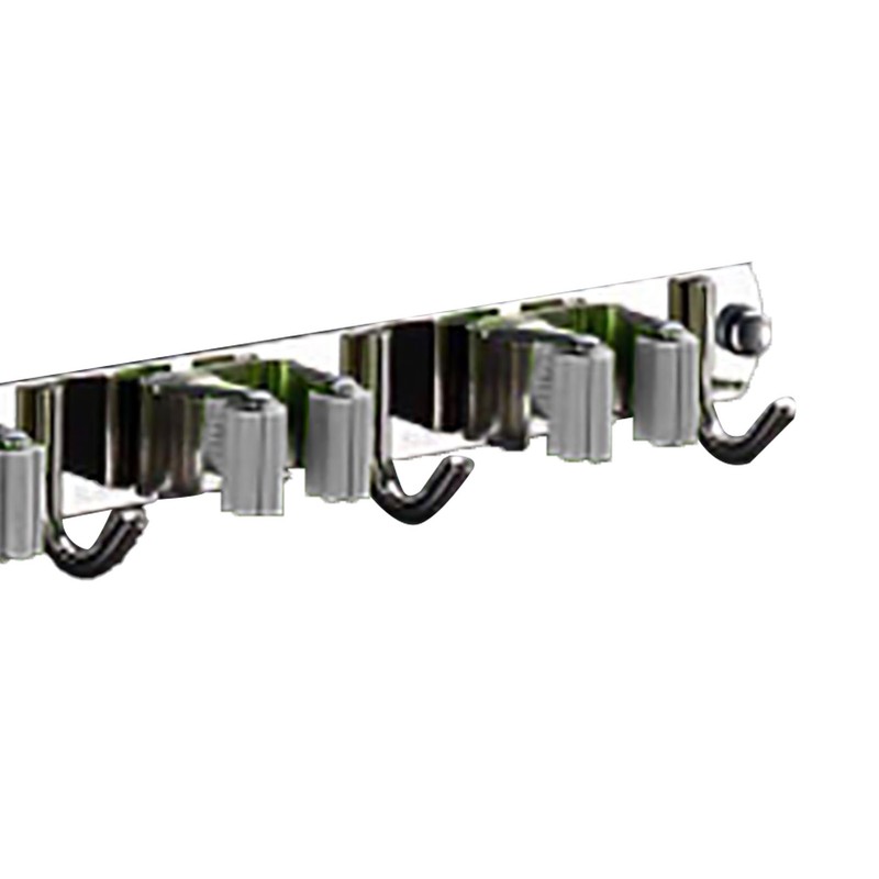 Punch Free Wall Mount Mop Broom Holder 4 Clips 5