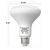 LUXON 15W BR30 Radar Motion Sensor Light Bulbs,Dusk to Dawn