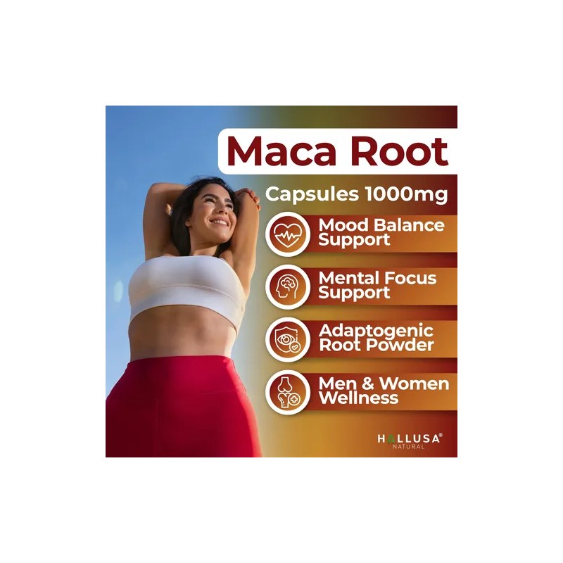 Hallusa Natural Hallmaca Maca Root 1000 Mg 60 Cápsulas