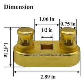 77455 Cable Bender Tool, Connects to 1/2'' Ratchet, Wire Bender Tool-Maximum Bending Up to 500 MCM, Gold