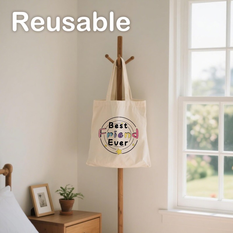 QONCV Friend Gifts for Women, Friend Friendship Canvas Tote Bag