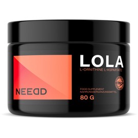 MZ LOLA (L-Ornithine L-Aspartate) Powder 80 g - Mix of Two Amino Acids: Ornithine and L-Aspartic Acid 1000 mg per Serving - 80 Servings per Pack - Dietary Supplement