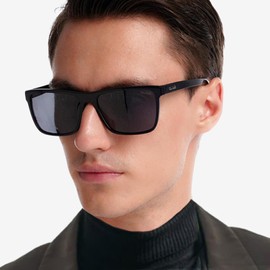 Global Glasses Men's Square Sunglasses Polarised UV Protection CAT 3 CE Sunglasses Driving Glasses Fashion Design, brown