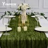 Pack of 2 Cheesecloth Table Runner, Olive Green, 90 x