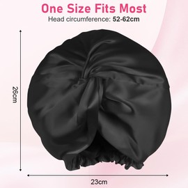 AOOWU 100% Mulberry Silk Sleep Cap, Non-Slip Adjustable Silk Hat, Breathable Night Sleep Cap, Sleep Cap Hair Protect for the Night Bonnet