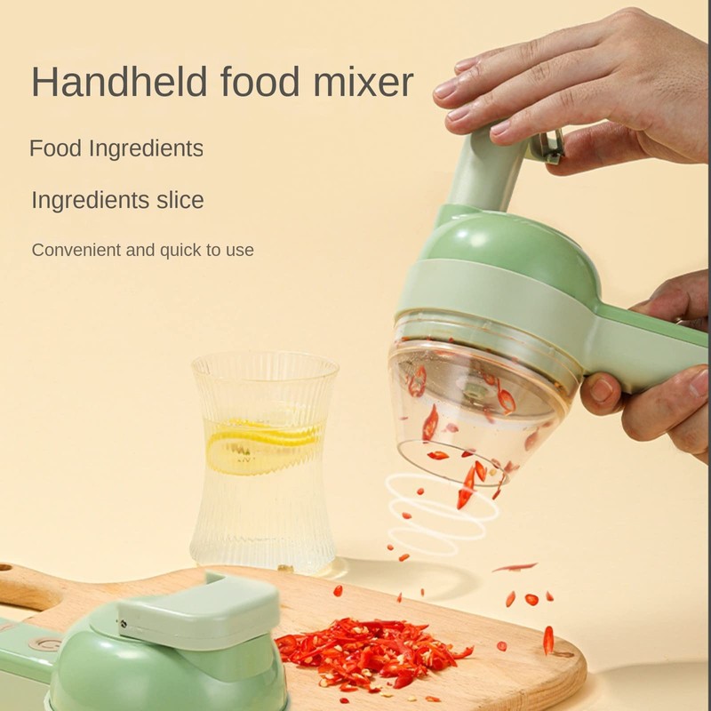 4 in 1 Handheld Electric Food Cutter Set, Kitchen Gods