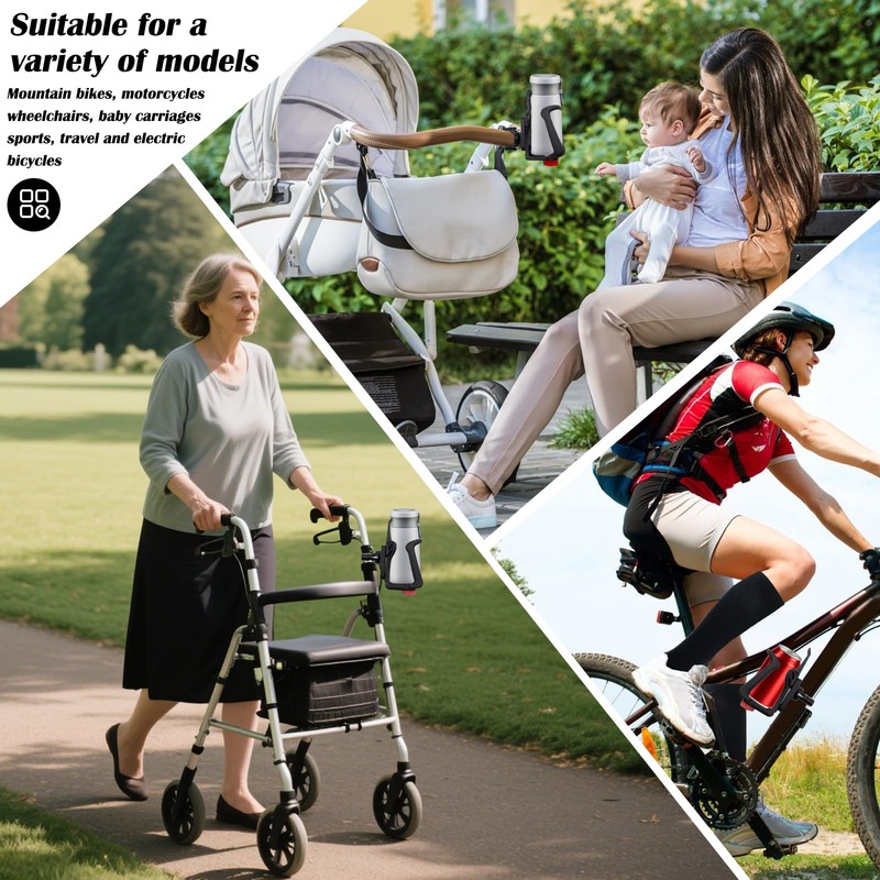 Zatixbu Bike Water Bottle Holder, 360 Degree Flexibly Rotatable Adjustable