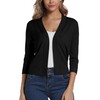 Women's 3/4 Sleeve Open Front Bolero Cardigan Shrug Solid Cardigan