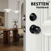 BESTTEN 2 Pack Keyed Same Exterior Door Knobs and Single