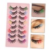 FOMIYES 8pairs False Eyelashes Natural Look Faux Lashes for Cosplay