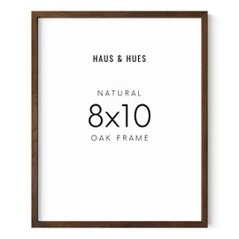HAUS AND HUES HAUS AND HUES Walnut 8x10 Wall Picture Frame - 8x10 Wood Picture Frame. Rustic 8x10 Picture Frames, 8x10 Wooden Picture Frames, Modern Picture Frame, 8x10 Photo Frame (Walnut Oak Frame)