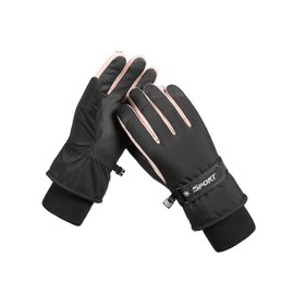 OneCut Women's Ski Gloves, Touchscreen Winter Gloves with Fleece, Warm, Windproof, Thermal Gloves for Skiing, Snowboarding, Running, Cycling, Hiking, Winter Sports (Black)