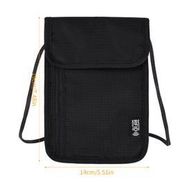 Amexo Neck Pouch Travel Wallet Secure Neck Wallet Travel Documents Holder Chest Bag for Travel Neck Pouches with RFID Blocking Travel Wallet Organizer for Passport Cash cards Keys