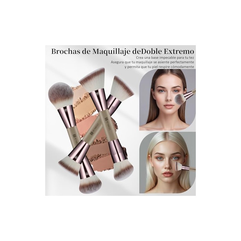 HEYMKGO Brochas de Maquillaje, Set Profesional de Brochas de Maquillaje