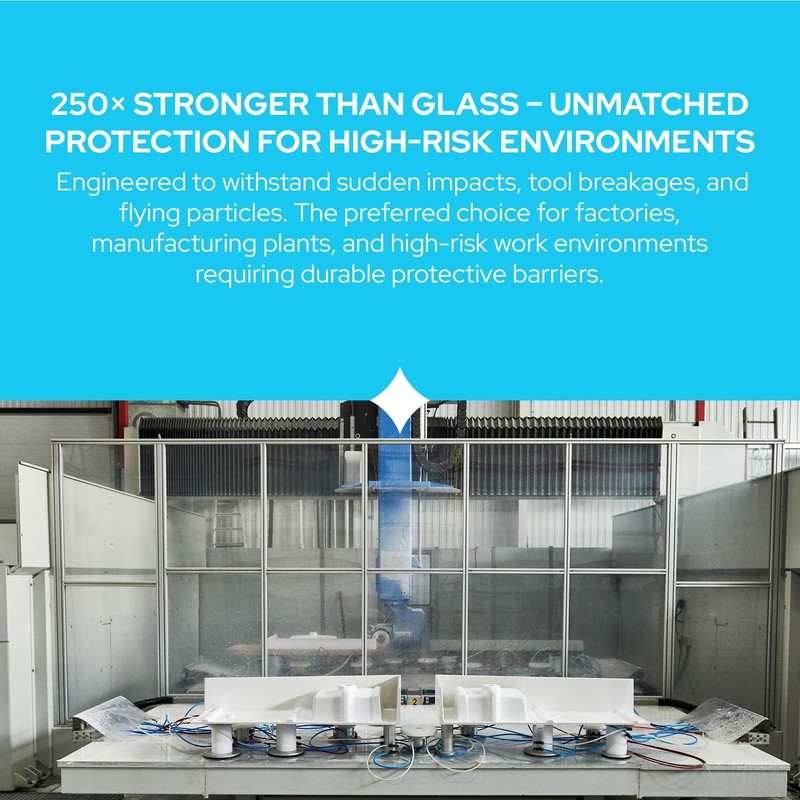 KastLite Clear Polycarbonate Sheet - 1/4" Thick Cut to Size