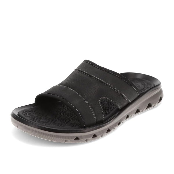 DOCKERS Men's Luis Slide Sandal, Black, 10