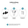 ledscom.de WAIKA Wall Spotlight with Switch, Matt Black, Includes GU10