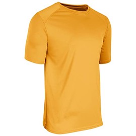 Champro Men's Standard Leader Crew Neck Athletic T-Shirt, Gold, Adult Medium
