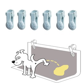 Dog Pee Pad Holder with Walls (6 Pack) for Small & Large Size Wee Wee Pad, Indoor Potty Training Pad Holder for Leg-Lifting Puppies (Blue)