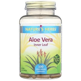 Nature's Life Aloe Vera Inner Leaf | Skin Health, Digestive Support & Regularity Formula | with Fennel | Non-GMO & Vegan | No Fillers | 100 Veg Caps