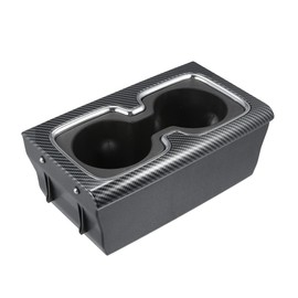 Motoforti Car Center Console Cup Holder Replacement, for Chevy Silverado 1500 2014-2016, Plastic, 23467147, Carbon Fiber Pattern Black