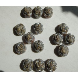 2 Pearl Blue Spiral Rose's Crystal Orgone Generator Energy Accumulator 7.83/432/528Hz/Advance Harmonics Many Beautiful Ingredients!! p. bl s Rose (2)