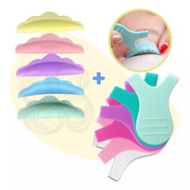 Mafab 10 Cepillos+ 5 Pares De Pads Para Lifting Extension Pestañas