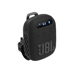 JBL WIND3 Bluetooth Speaker, Waterproof Dustproof, Hands-free Calling, Bicycle Mounting, Wide FM Radio Support, USB Type-C Charging, IP67, Black JBLWIND3JN