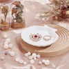 NBEADS Shell Shape Jewelry Tray, 4.13x4.21x0.83 Inch Small Decorative Gesso